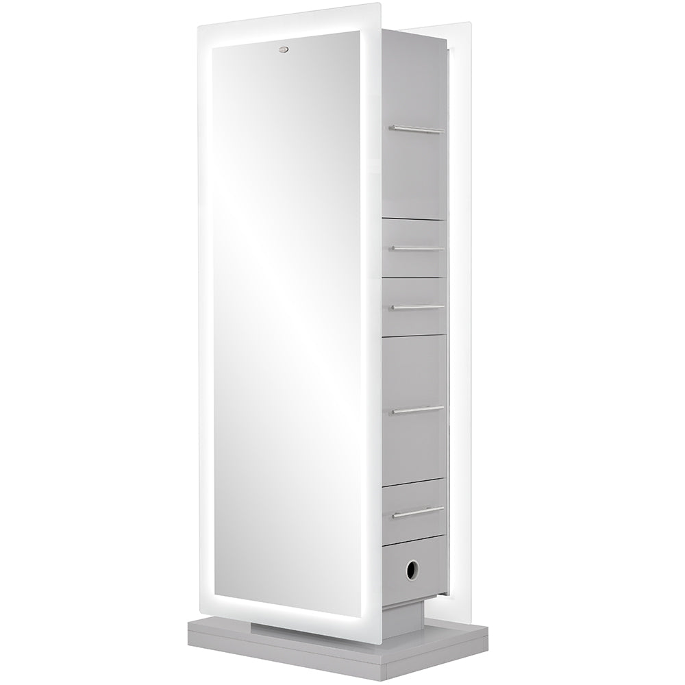 Magic II Double LED Lighted Styling Station Silver Gray DIR