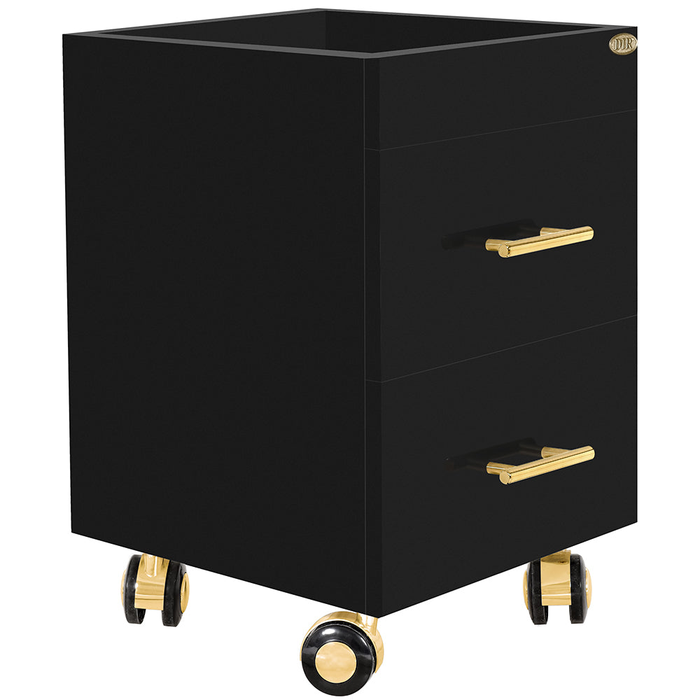 Cannes Manicure Pedicure Trolley Cart Black DIR