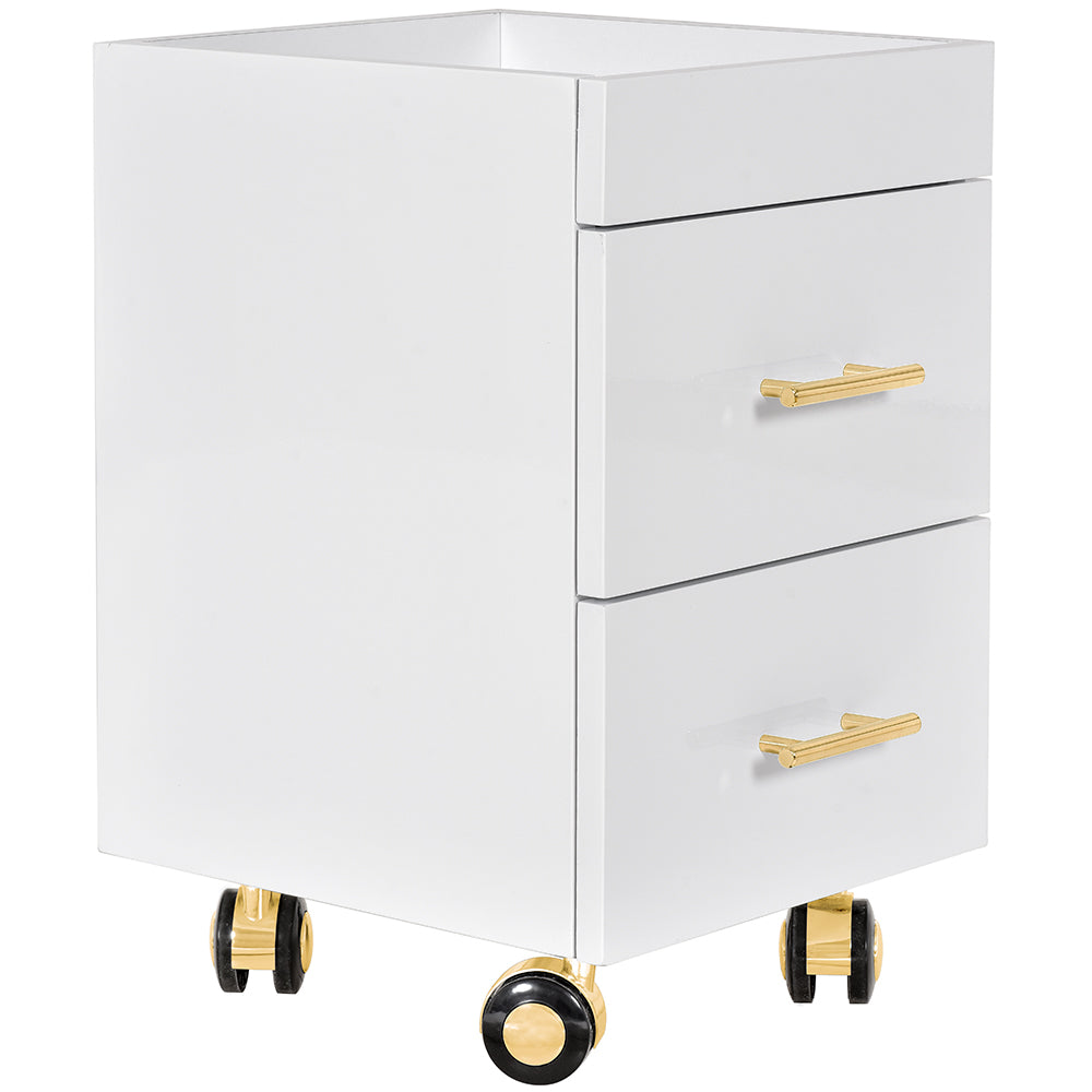 Cannes Manicure Pedicure Trolley Cart White DIR