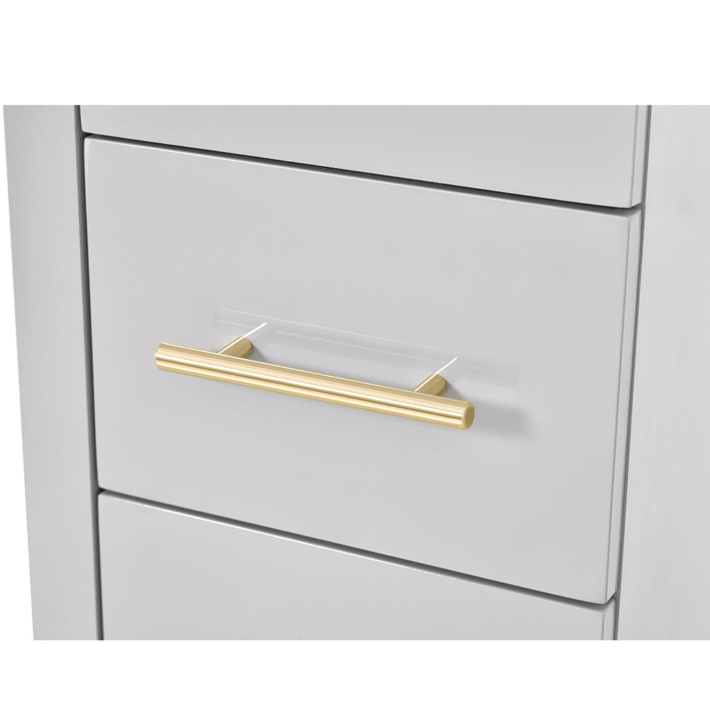 Adonis II Single LED Lighted Styling Station Silver Gray DIR