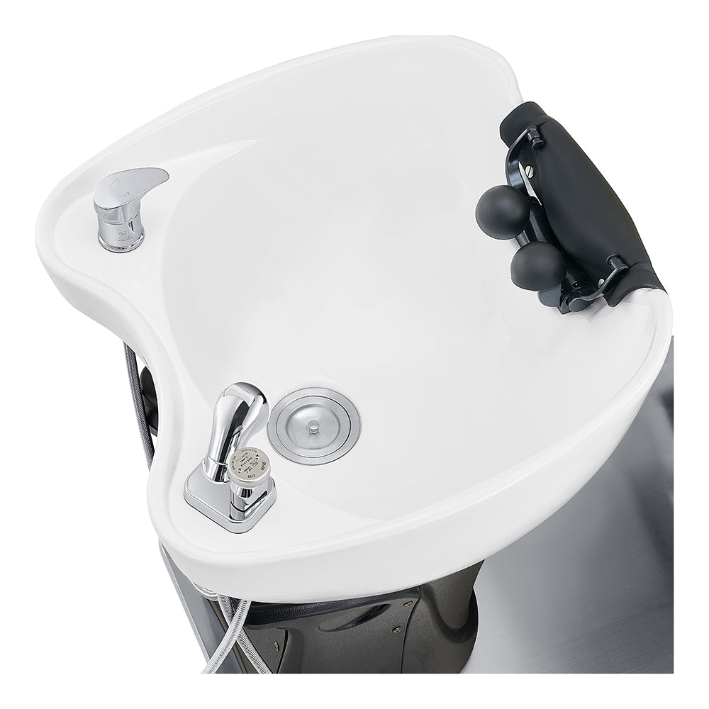 Maximus Full Recline Shampoo Beige Unit With Rotating Seat