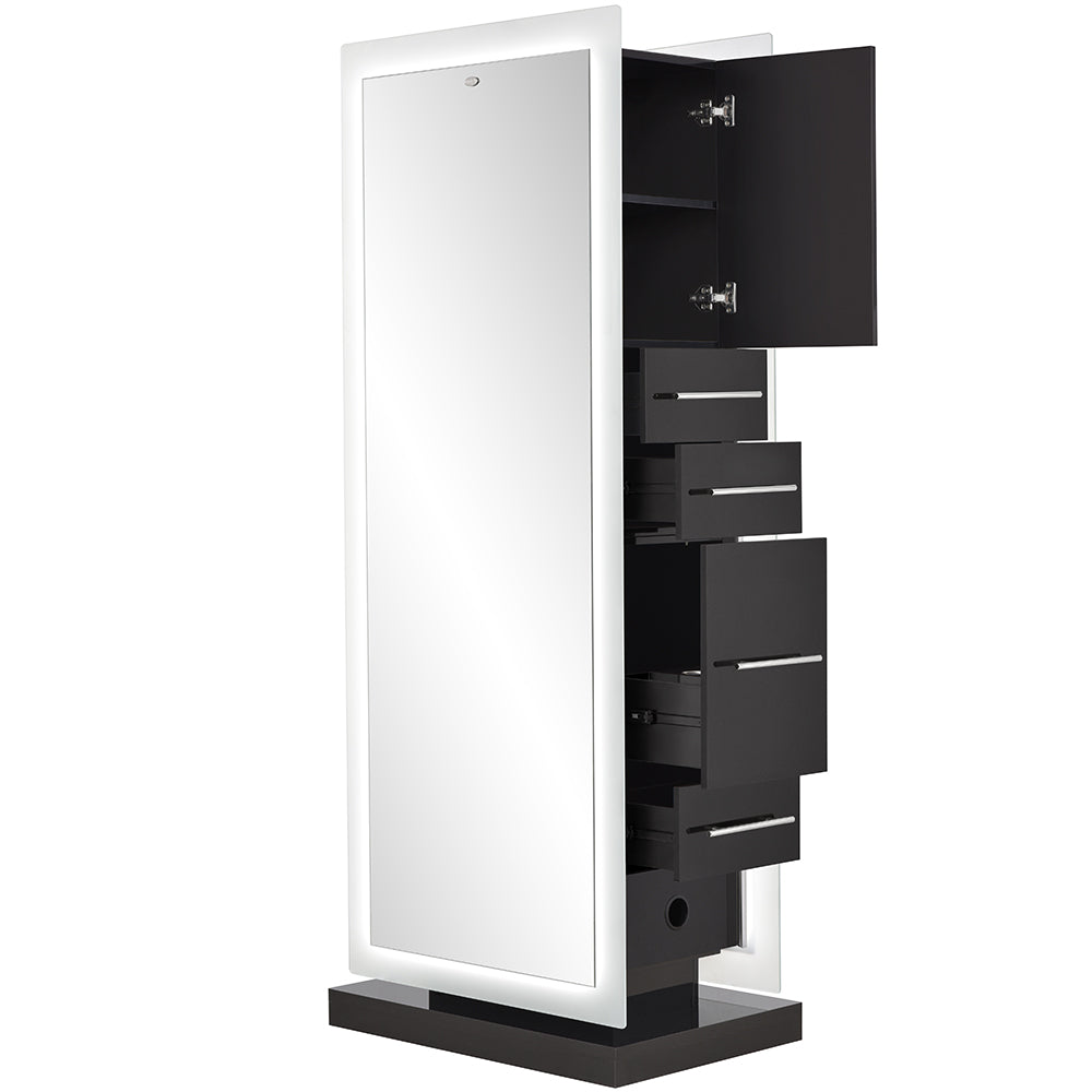 Magic II Double LED Lighted Styling Station Black DIR