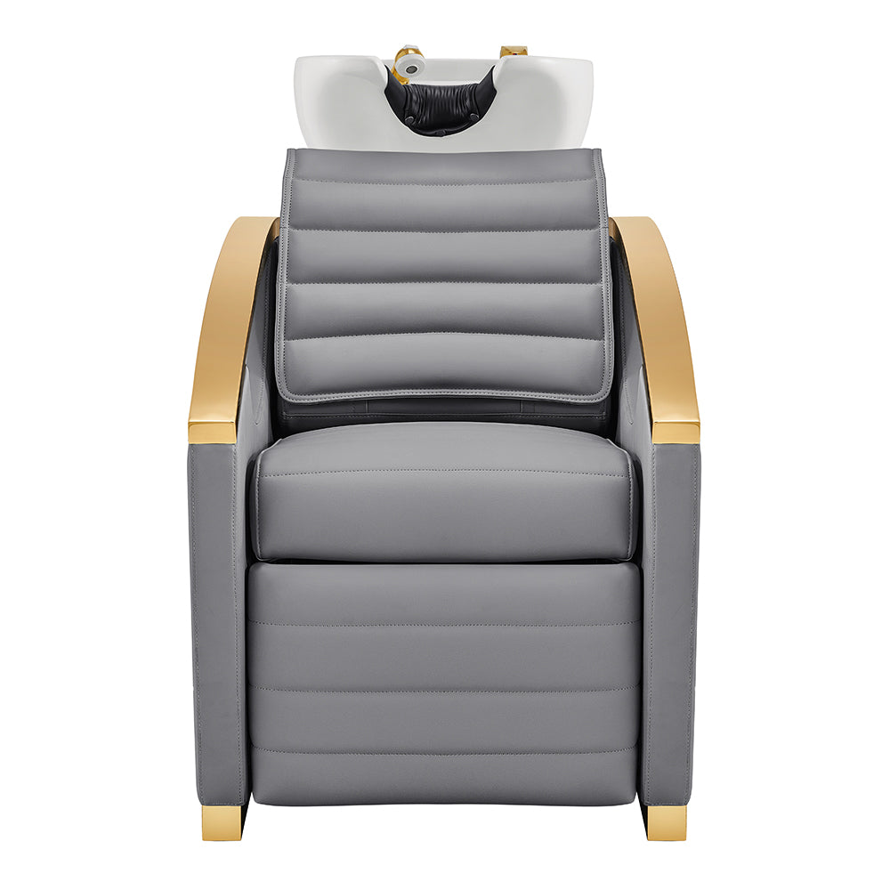 Bella V Gold Reclining Massage Backwash Gray DIR