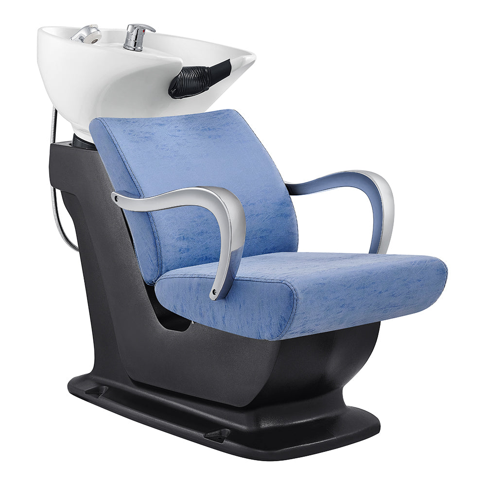 Beckman Shampoo Backwash Unit with Adjustable Seat Vintage Blue DIR