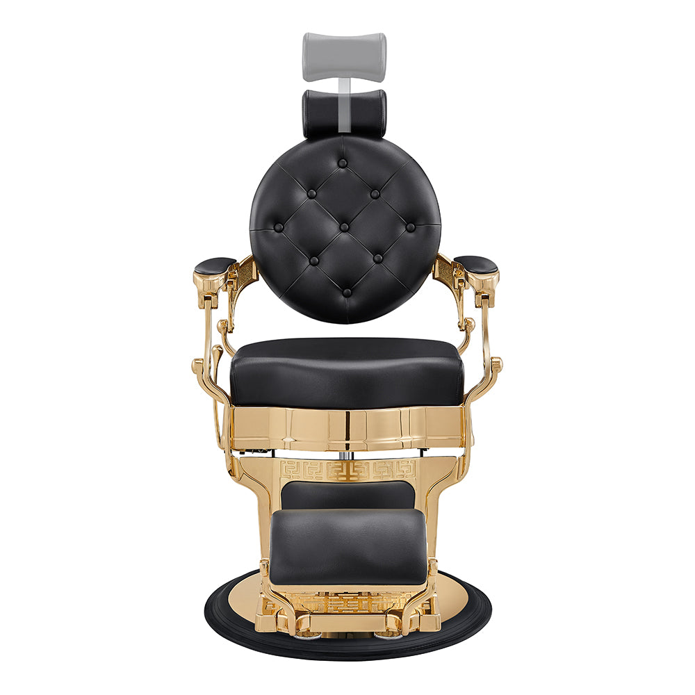 Princeton II Gold Barber Chair - Black DIR