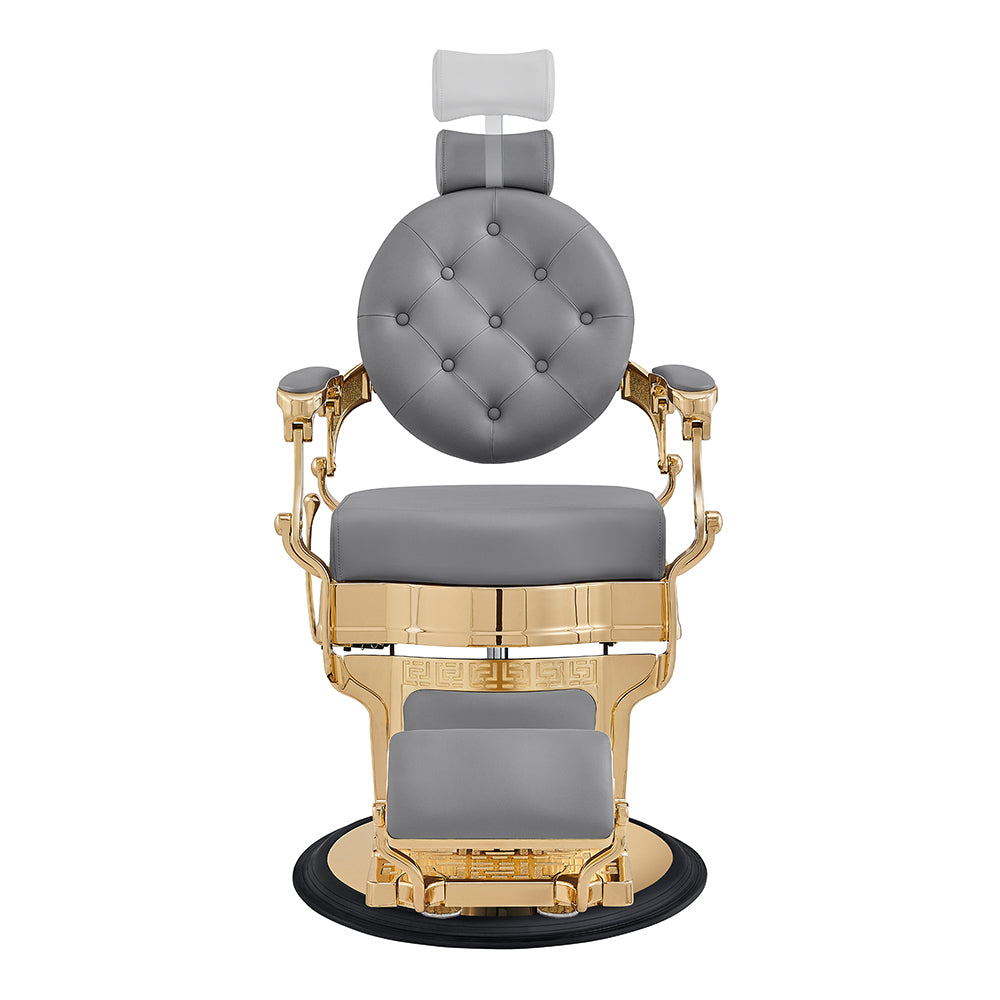 Princeton II Gold Barber Chair - Gray DIR