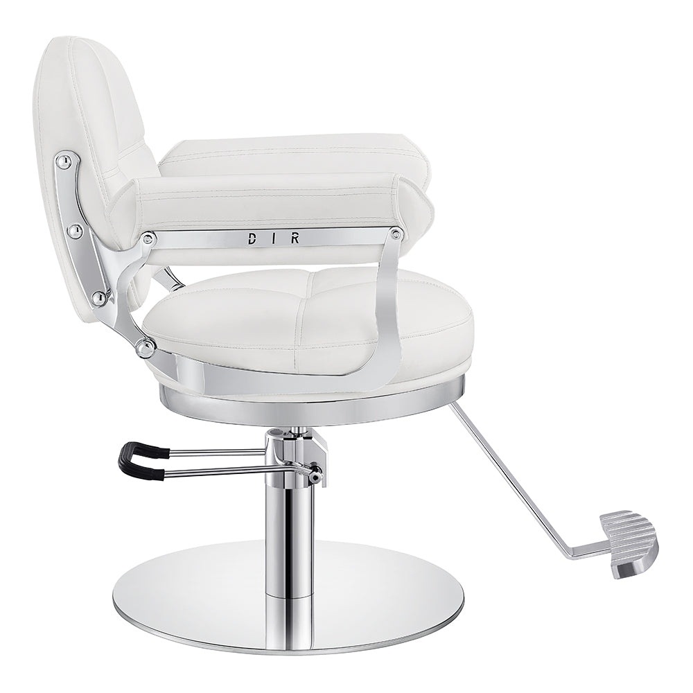 Milano Salon Hairdressing Styling Chair White DIR