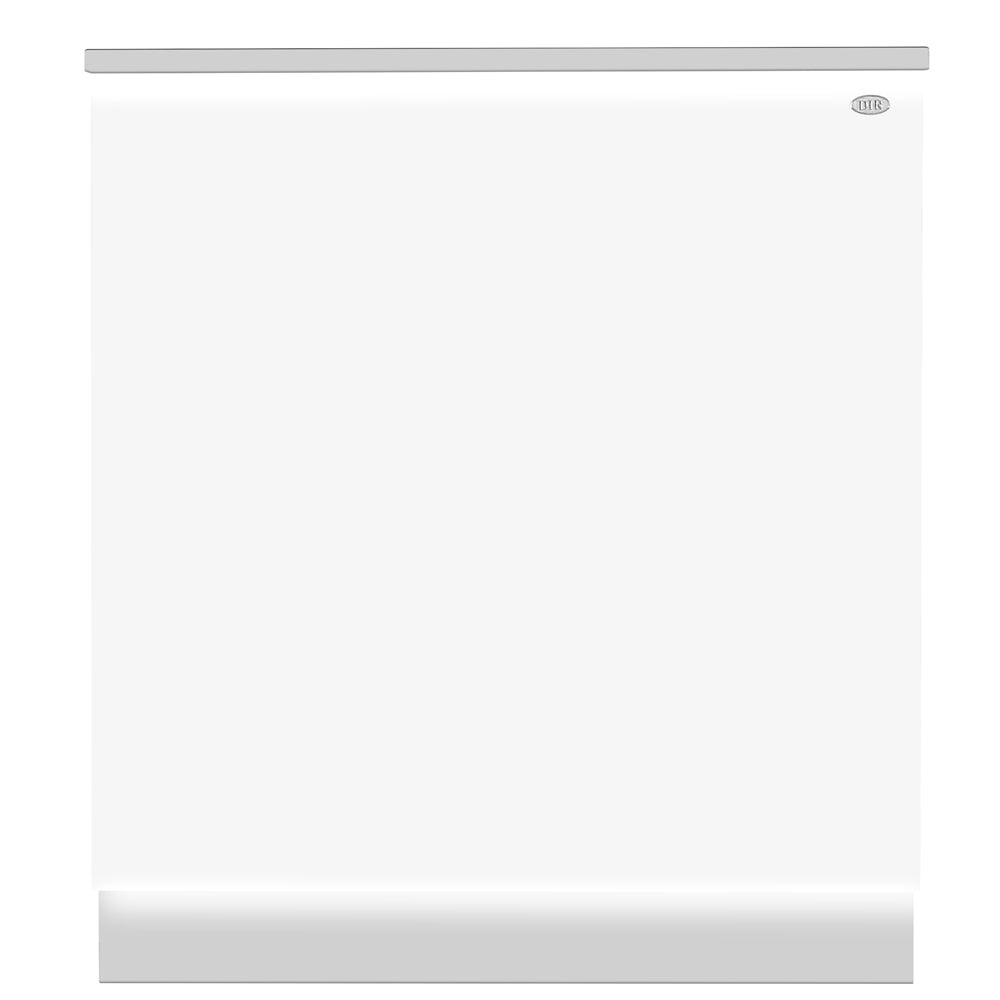 Janus Deluxe - LED Reception Front Desk White & Silver DIR