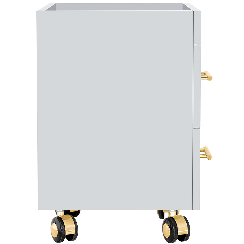 Cannes Manicure Pedicure Trolley Cart Gray DIR