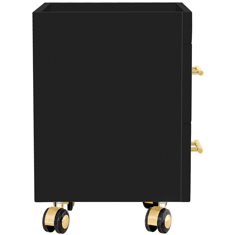Cannes Manicure Pedicure Trolley Cart Black DIR