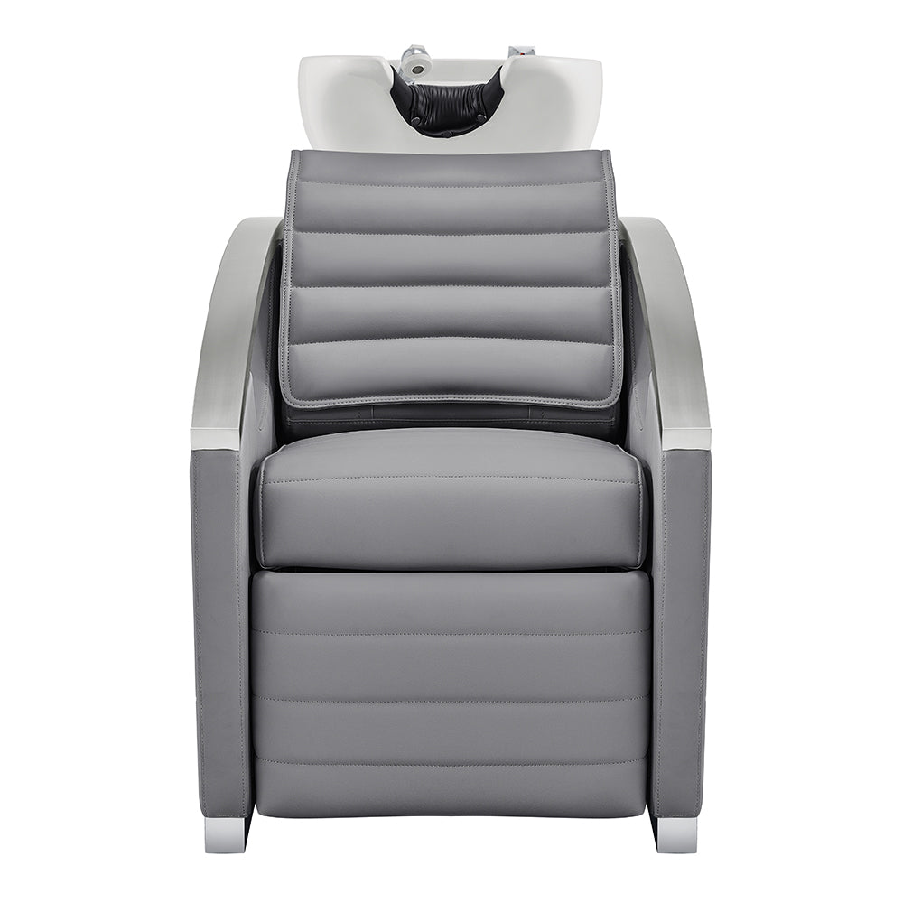 Bella V Reclining Massage Salon Backwash Chairs Gray DIR