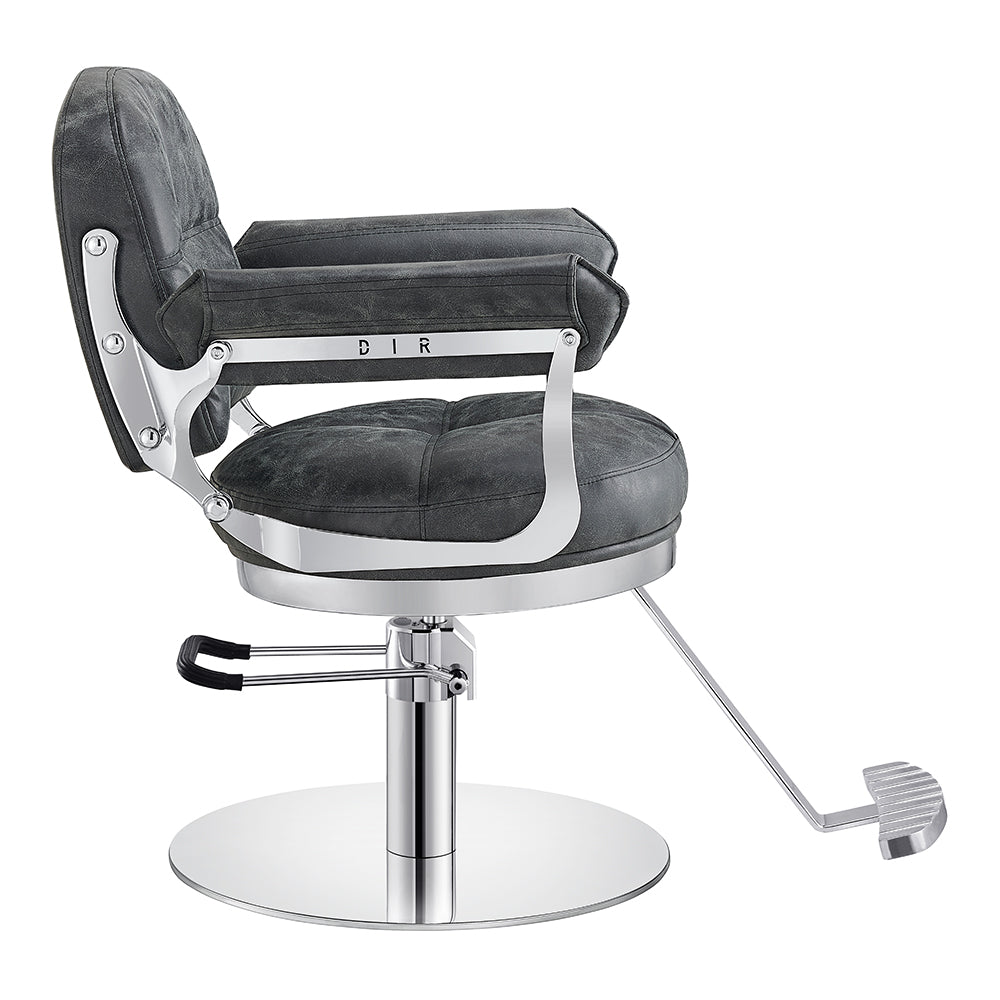 Milano Salon Hairdressing Styling Chair Vintage Black DIR