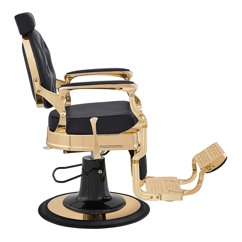 Princeton II Gold Barber Chair - Black DIR