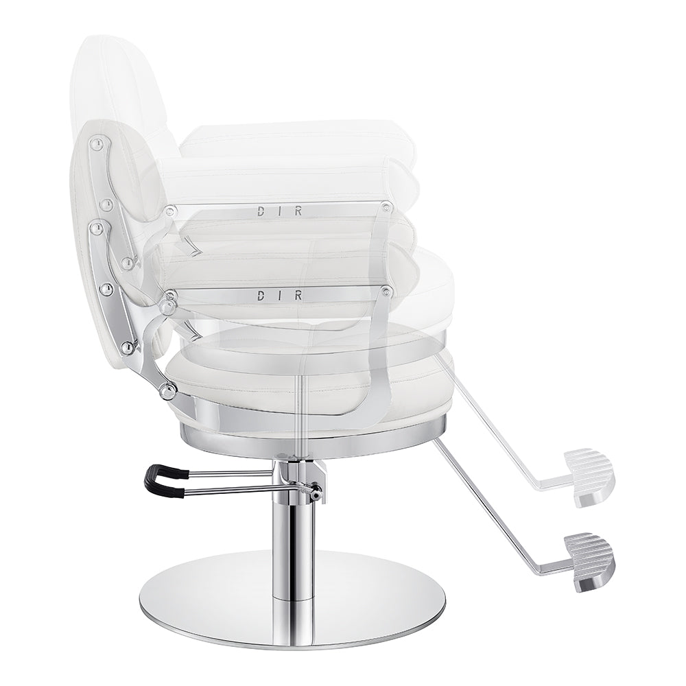 Milano Salon Hairdressing Styling Chair White DIR