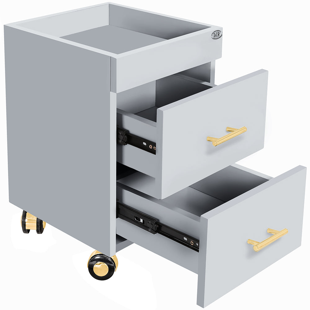 Cannes Manicure Pedicure Trolley Cart Gray DIR