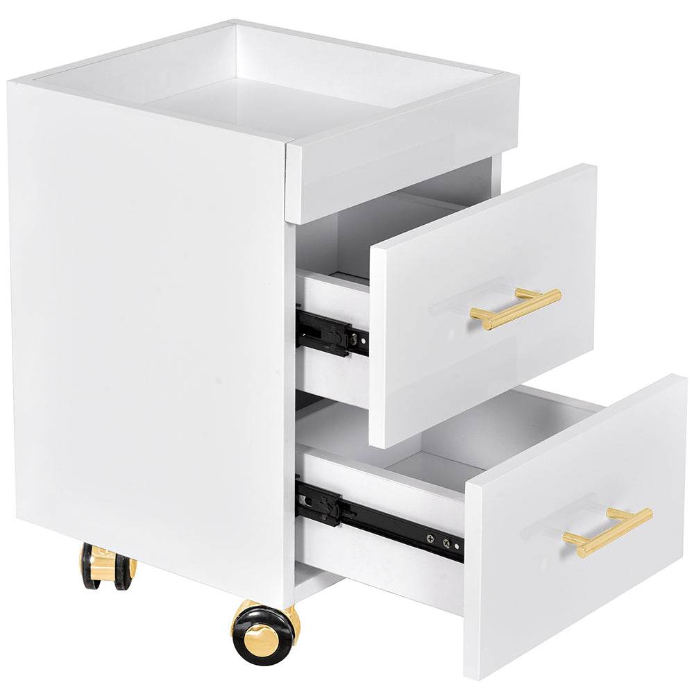 Cannes Manicure Pedicure Trolley Cart White DIR