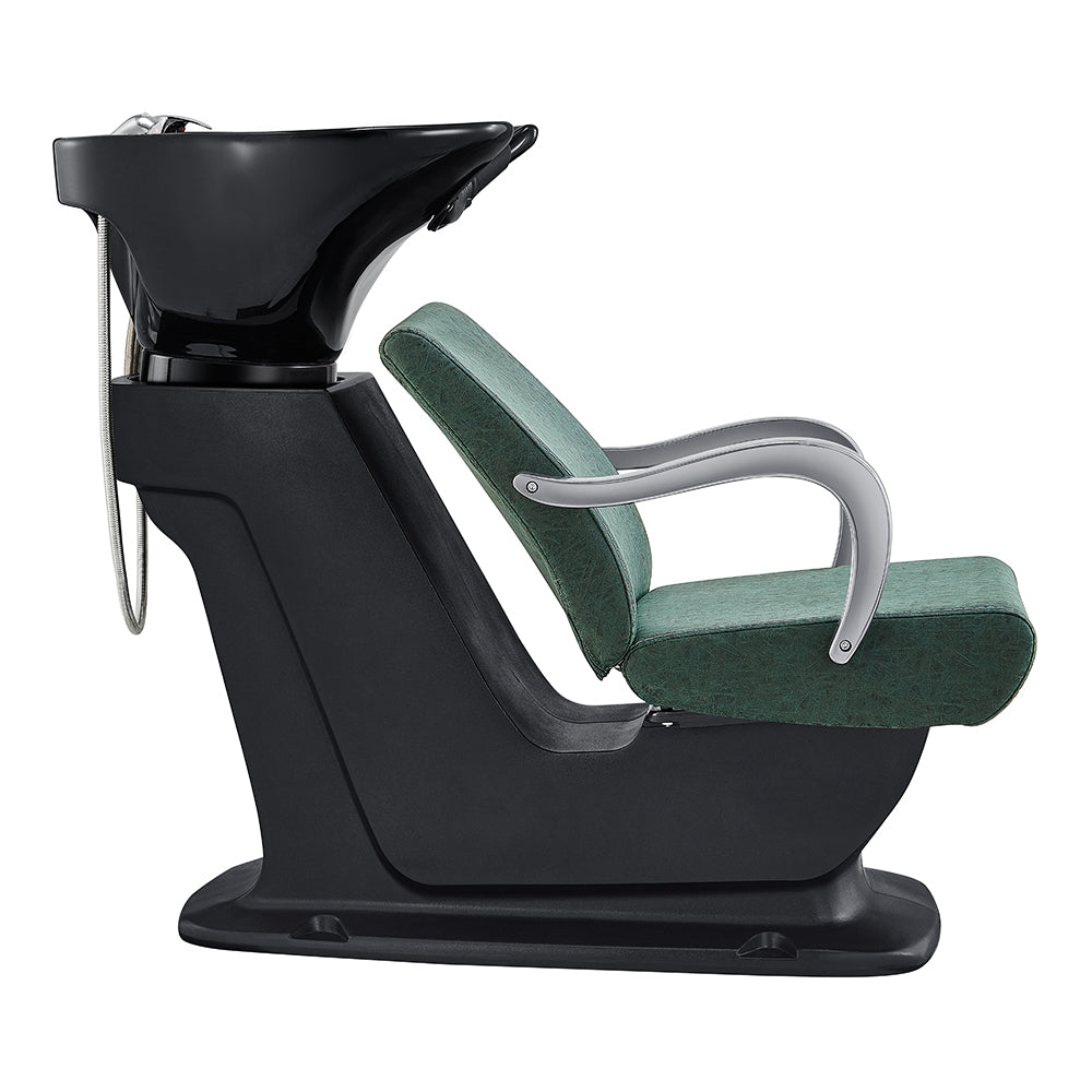 Beckman Shampoo Backwash Unit with Adjustable Seat Vintage Green DIR