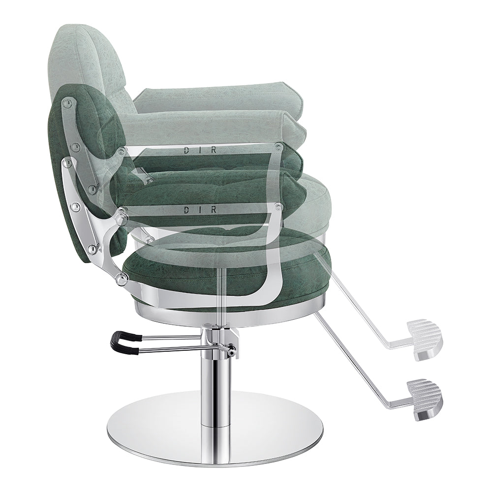 Milano Salon Hairdressing Styling Chair Vintage Green DIR