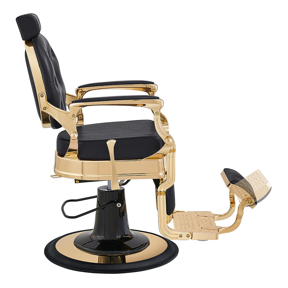 Princeton II Gold Barber Chair - Black DIR