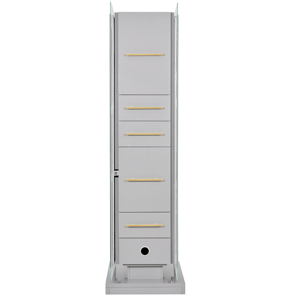 Magic II Double LED Lighted Styling Station Silver Gray DIR