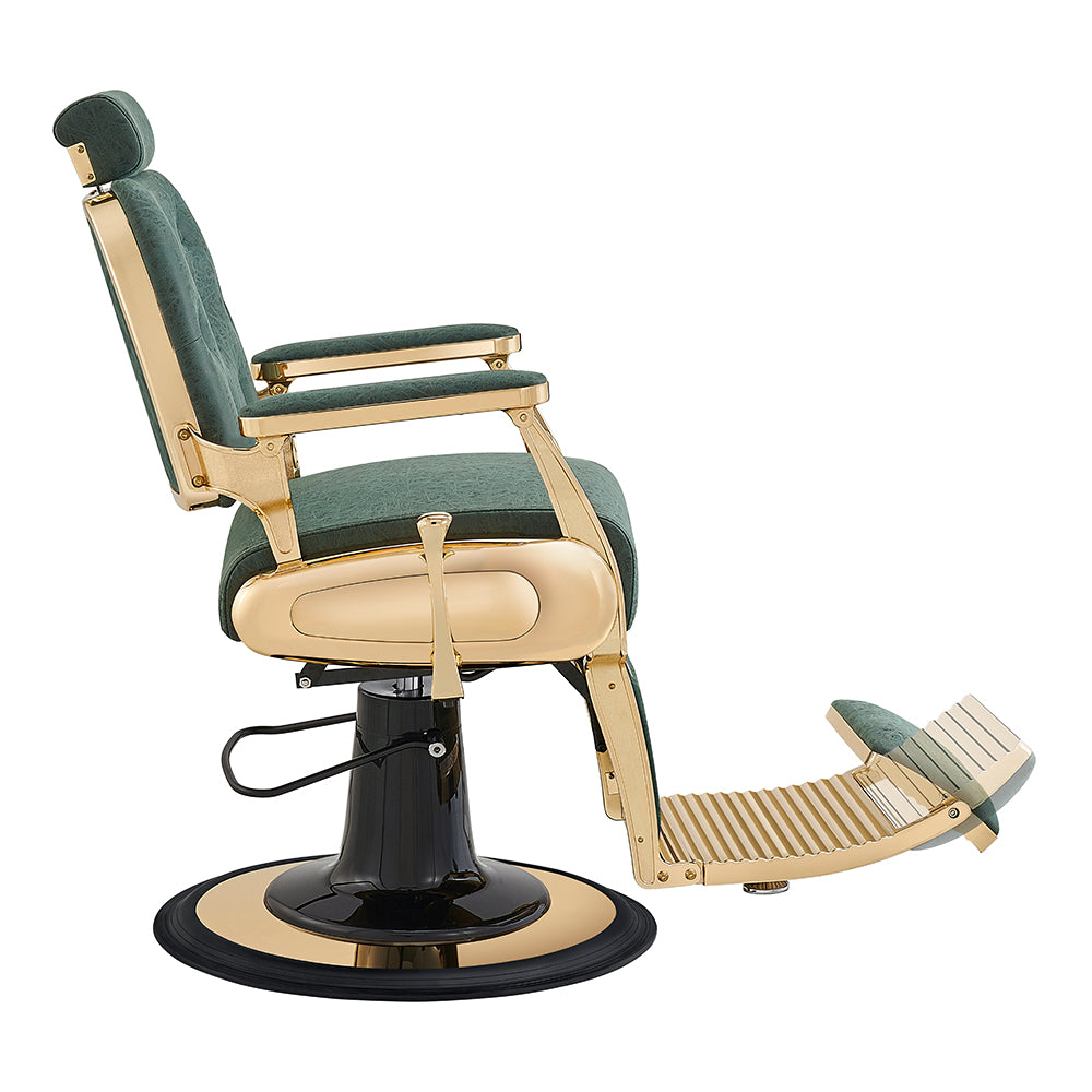 The Cavalier Professional Barber Chair Vintage Green DIR