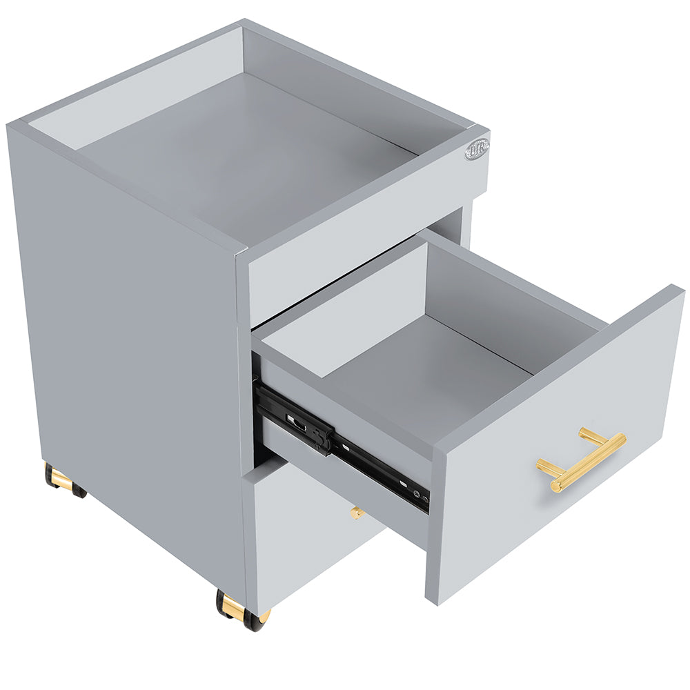 Cannes Manicure Pedicure Trolley Cart Gray DIR