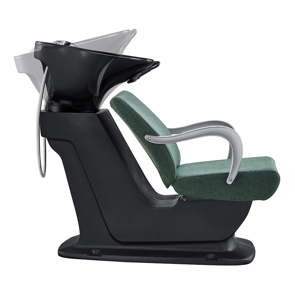 Beckman Shampoo Backwash Unit with Adjustable Seat Vintage Green DIR