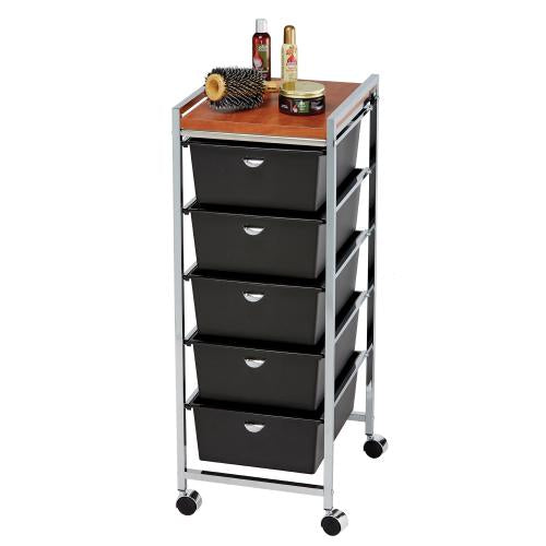 Five Drawer Metal Frame Cart Pibbs
