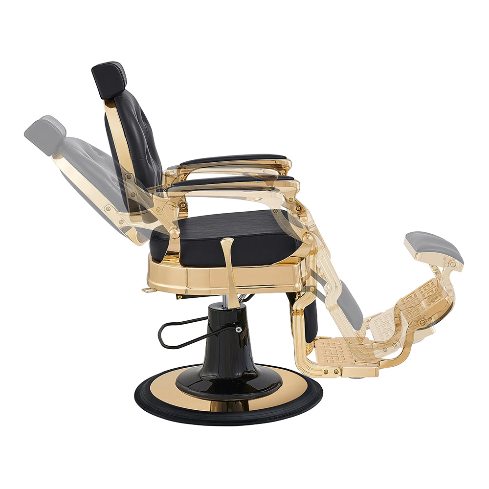 Princeton II Gold Barber Chair - Black DIR