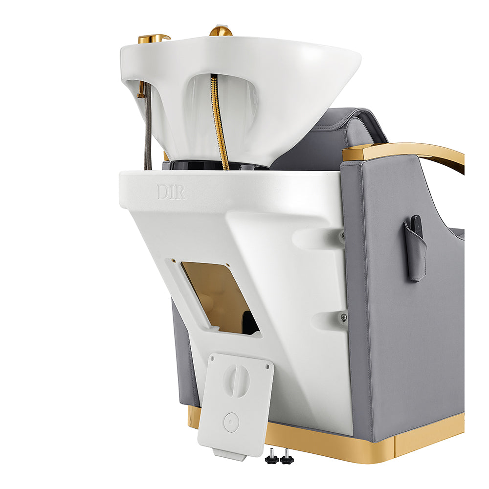 Bella V Gold Reclining Massage Backwash Gray DIR