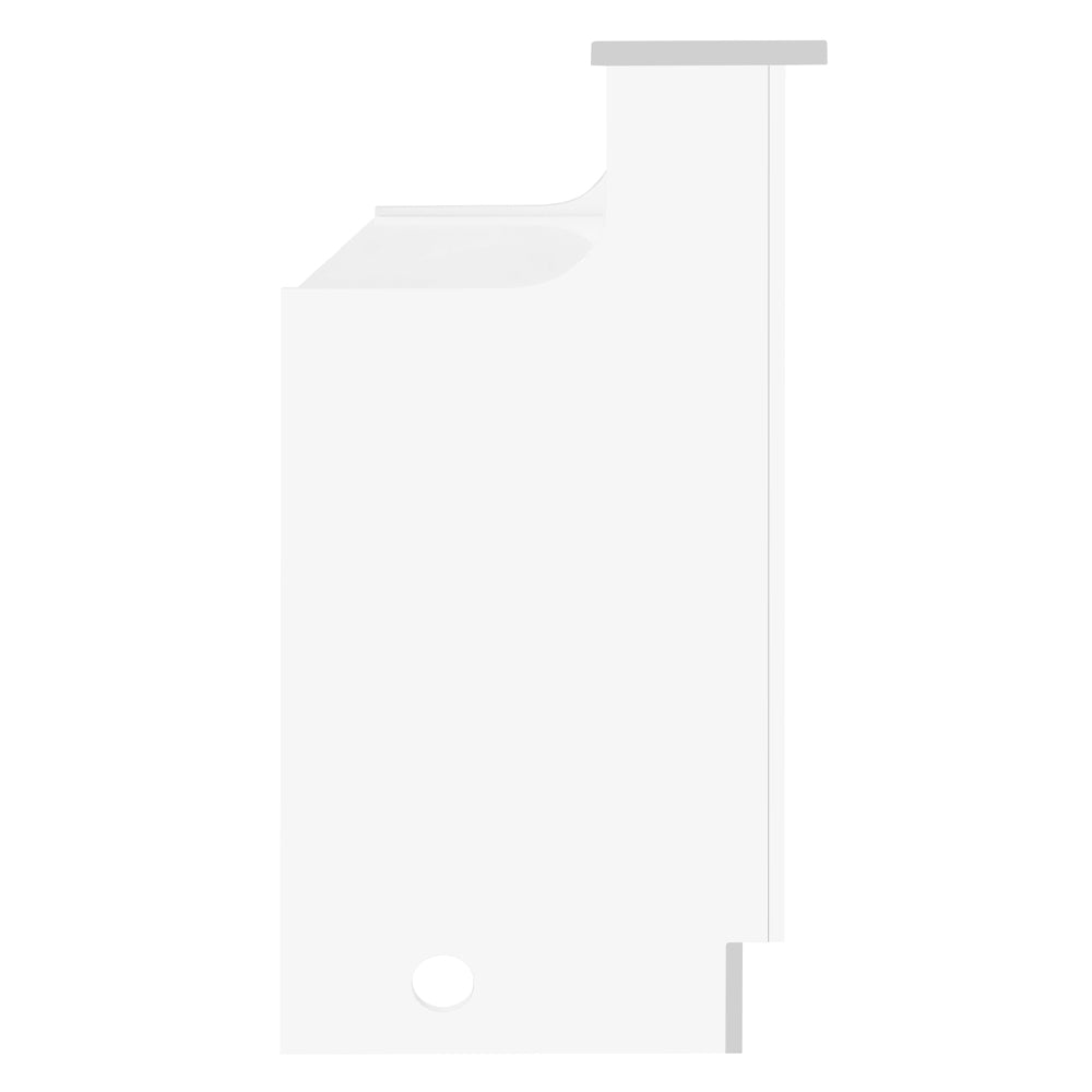 Janus Deluxe - LED Reception Front Desk White & Silver DIR