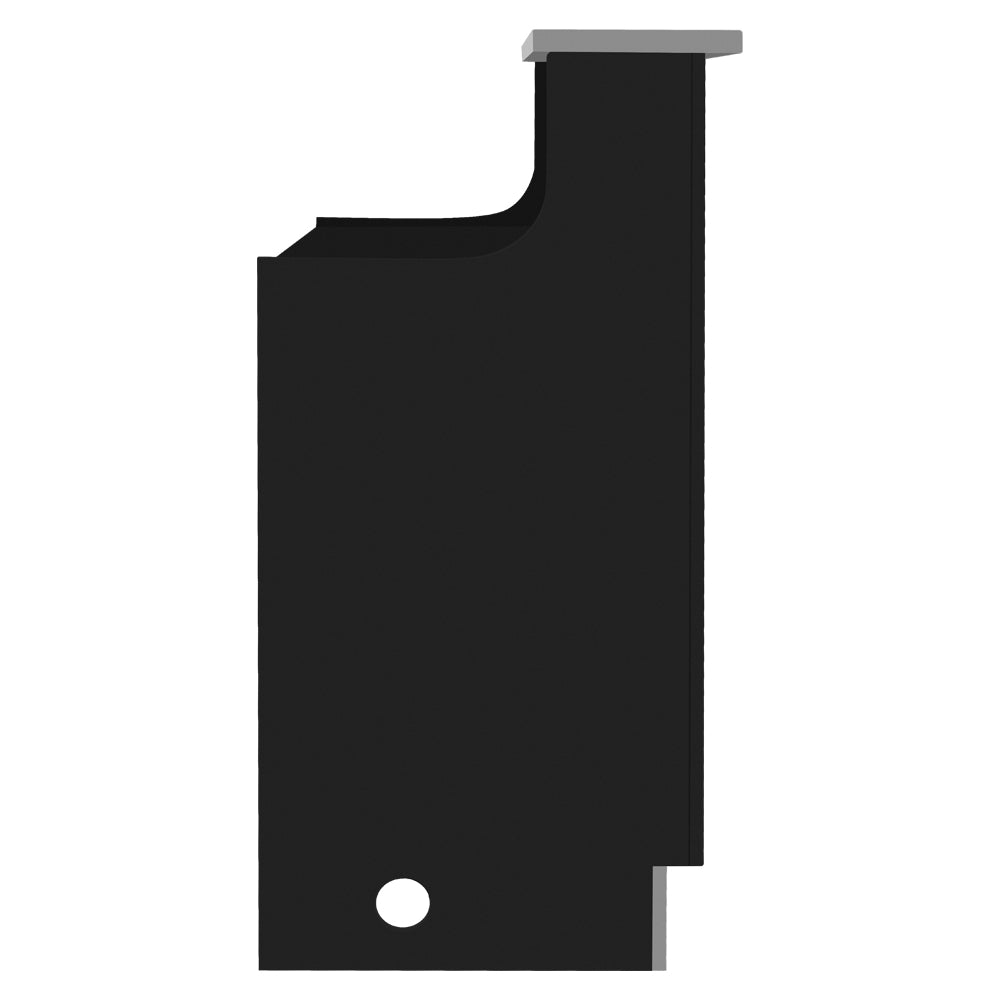 Janus Deluxe - LED Reception Front Desk Black & Silver DIR