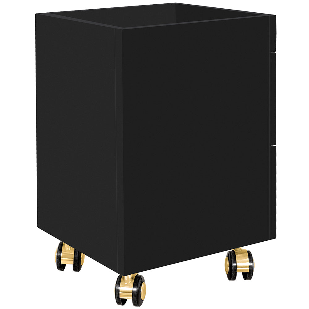 Cannes Manicure Pedicure Trolley Cart Black DIR