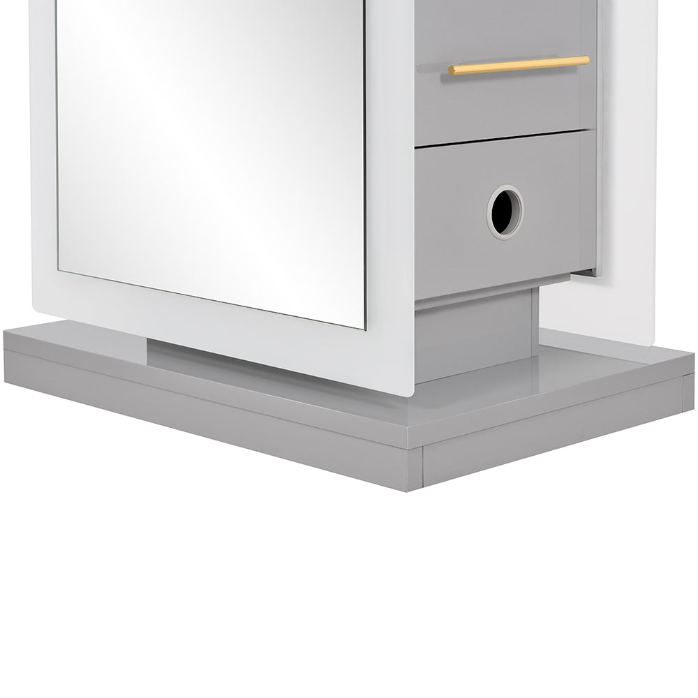 Magic II Double LED Lighted Styling Station Silver Gray DIR