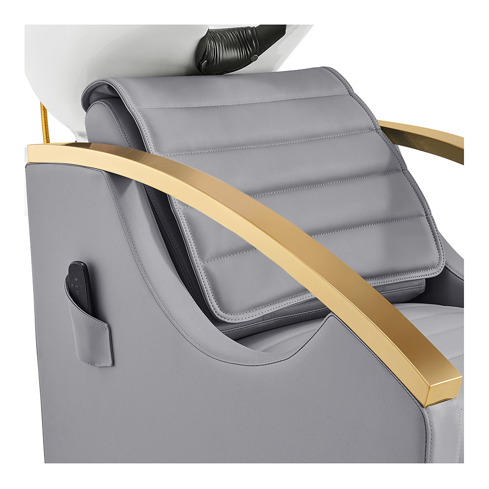 Bella V Gold Reclining Massage Backwash Gray DIR