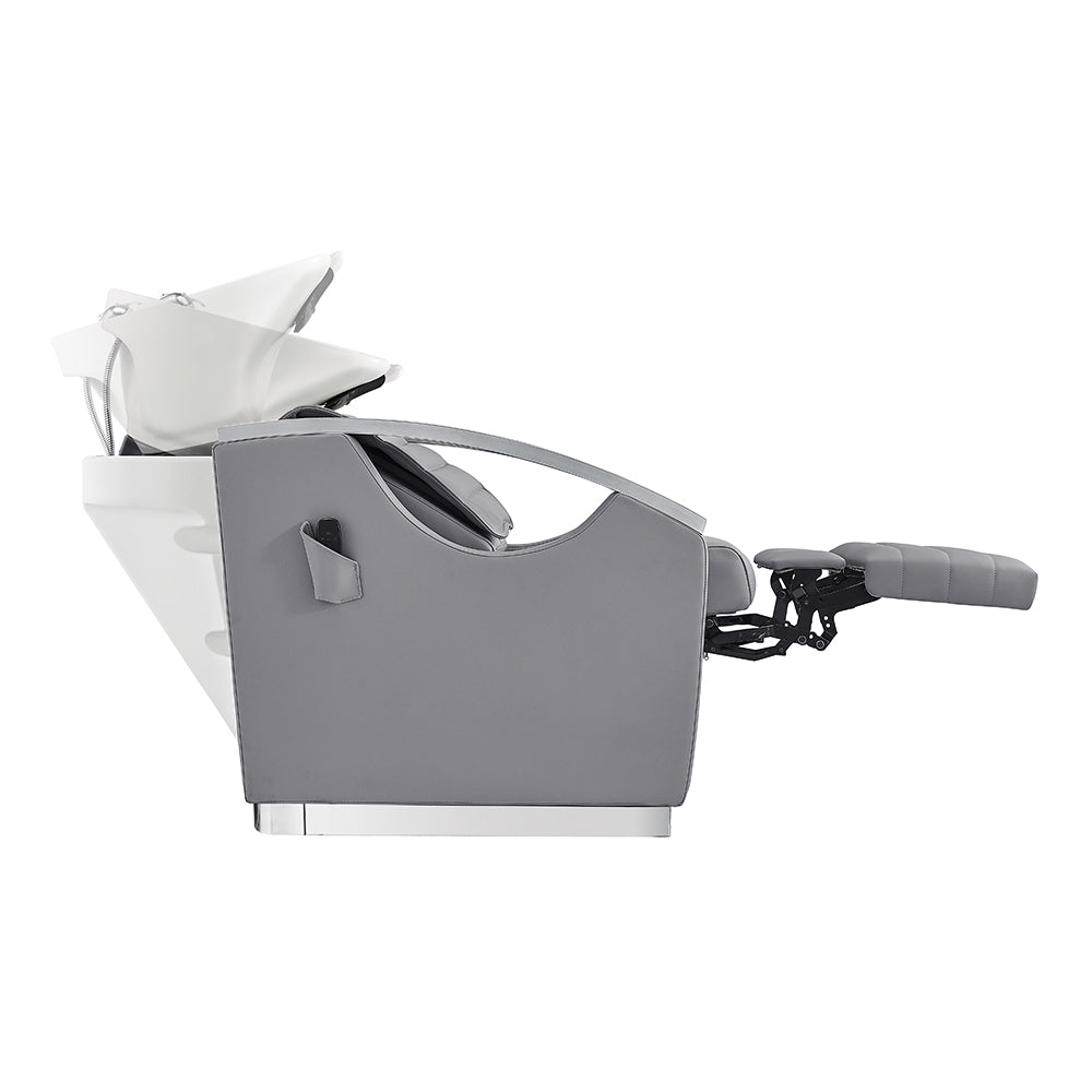 Bella V Reclining Massage Salon Backwash Chairs Gray DIR