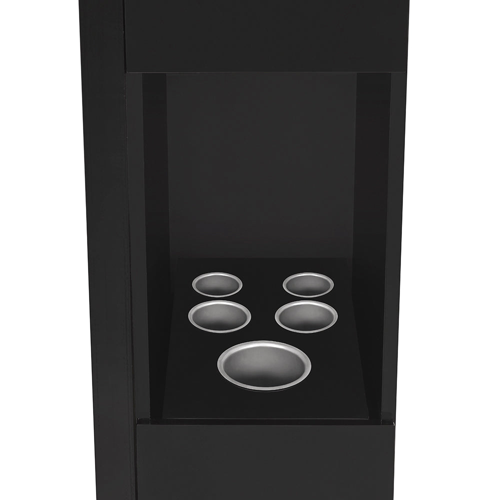 Adonis II Single LED Lighted Styling Station Black DIR