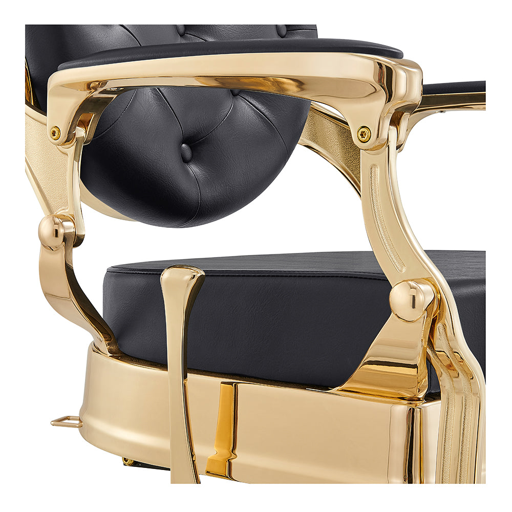 Princeton II Gold Barber Chair - Black DIR