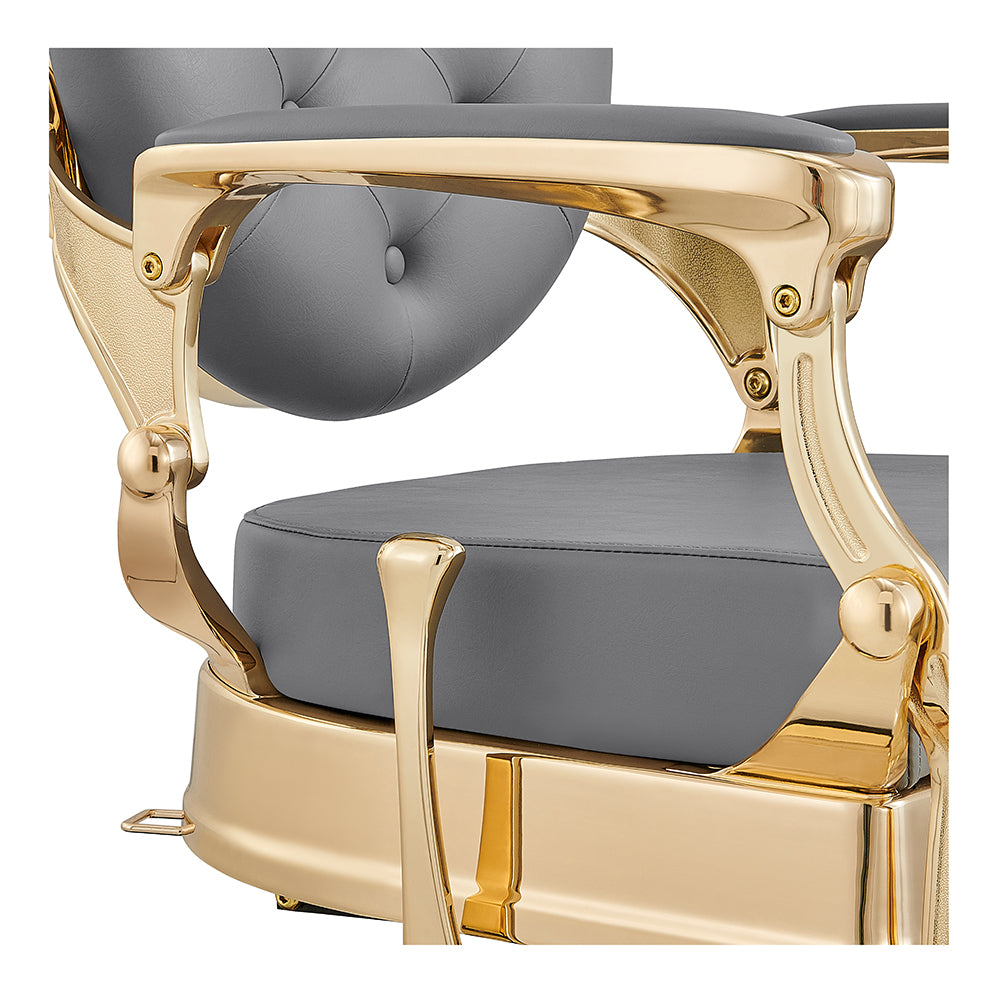 Princeton II Gold Barber Chair - Gray DIR