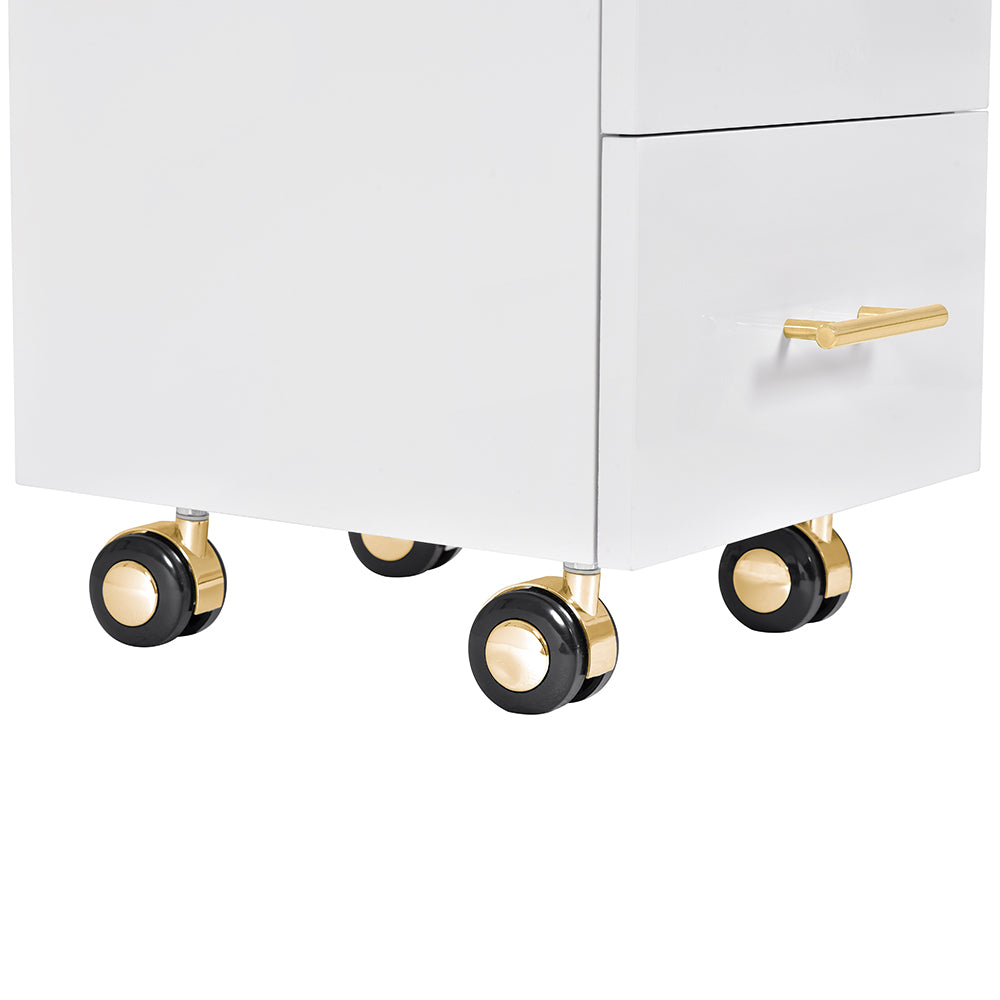 Cannes Manicure Pedicure Trolley Cart White DIR