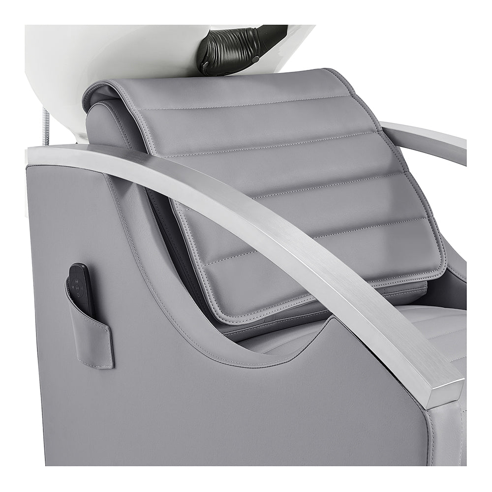 Bella V Reclining Massage Salon Backwash Chairs Gray DIR
