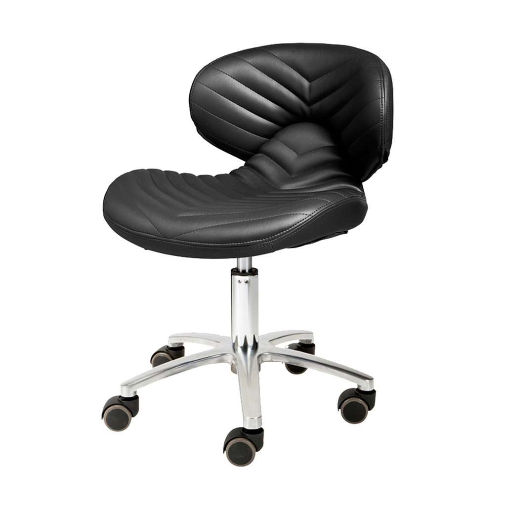 Chevron Pedicure Stool Black Whale Spa