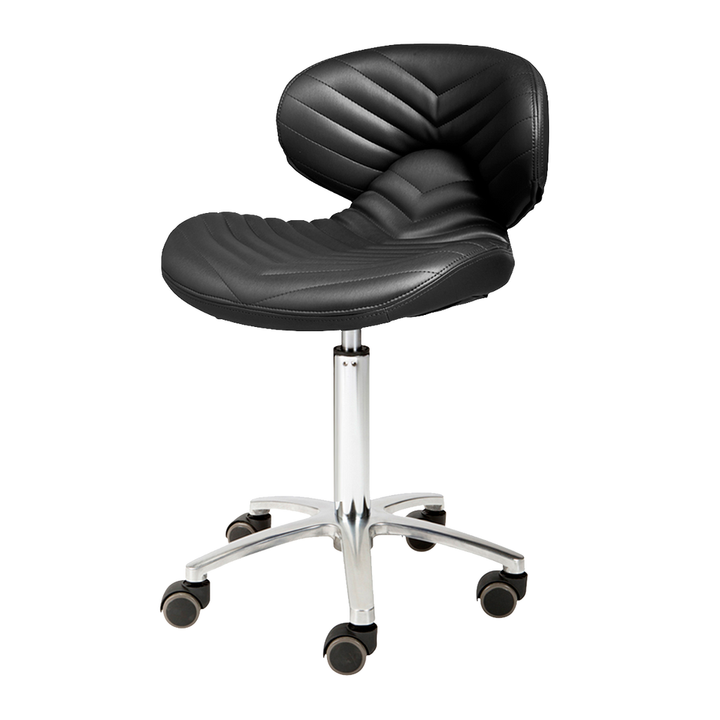 Chevron Technician Stool 1010H - Black Whale Spa