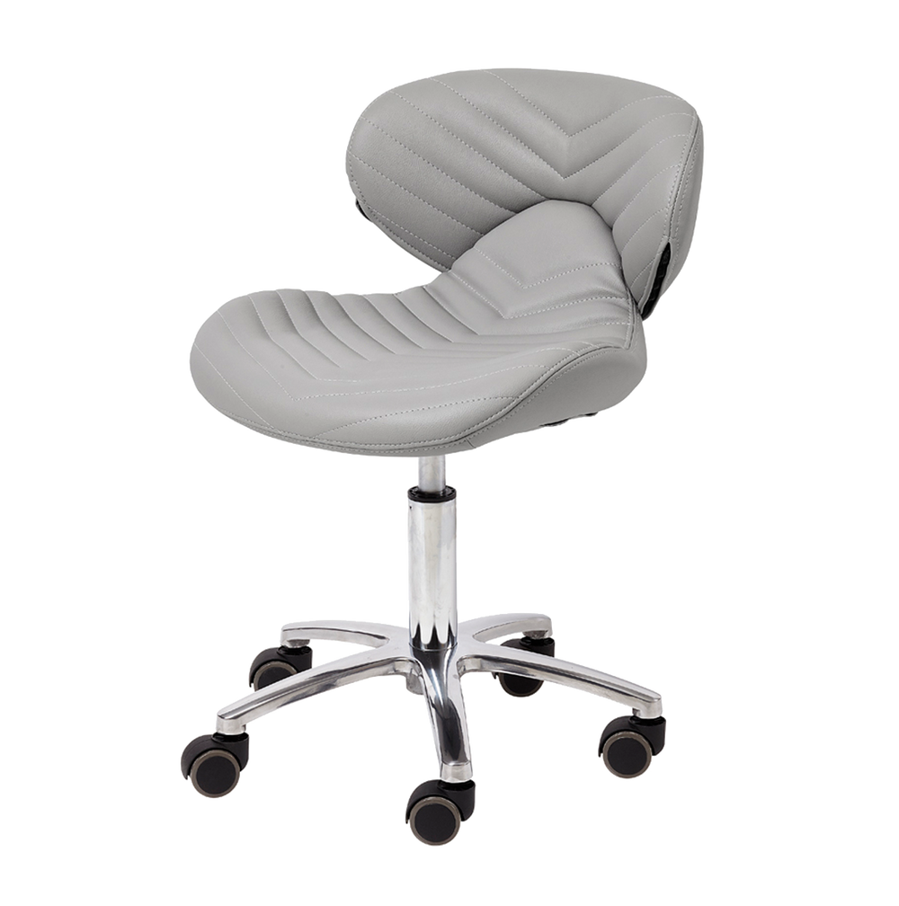 Chevron Pedicure Stool Gray Whale Spa