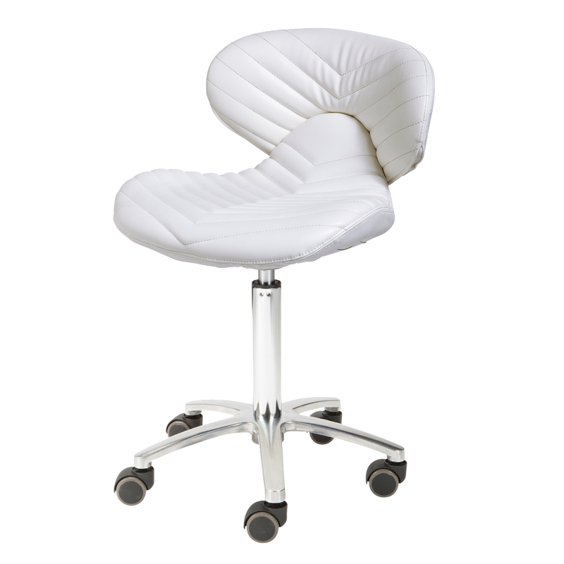 Chevron Technician Stool 1010H - White Whale Spa