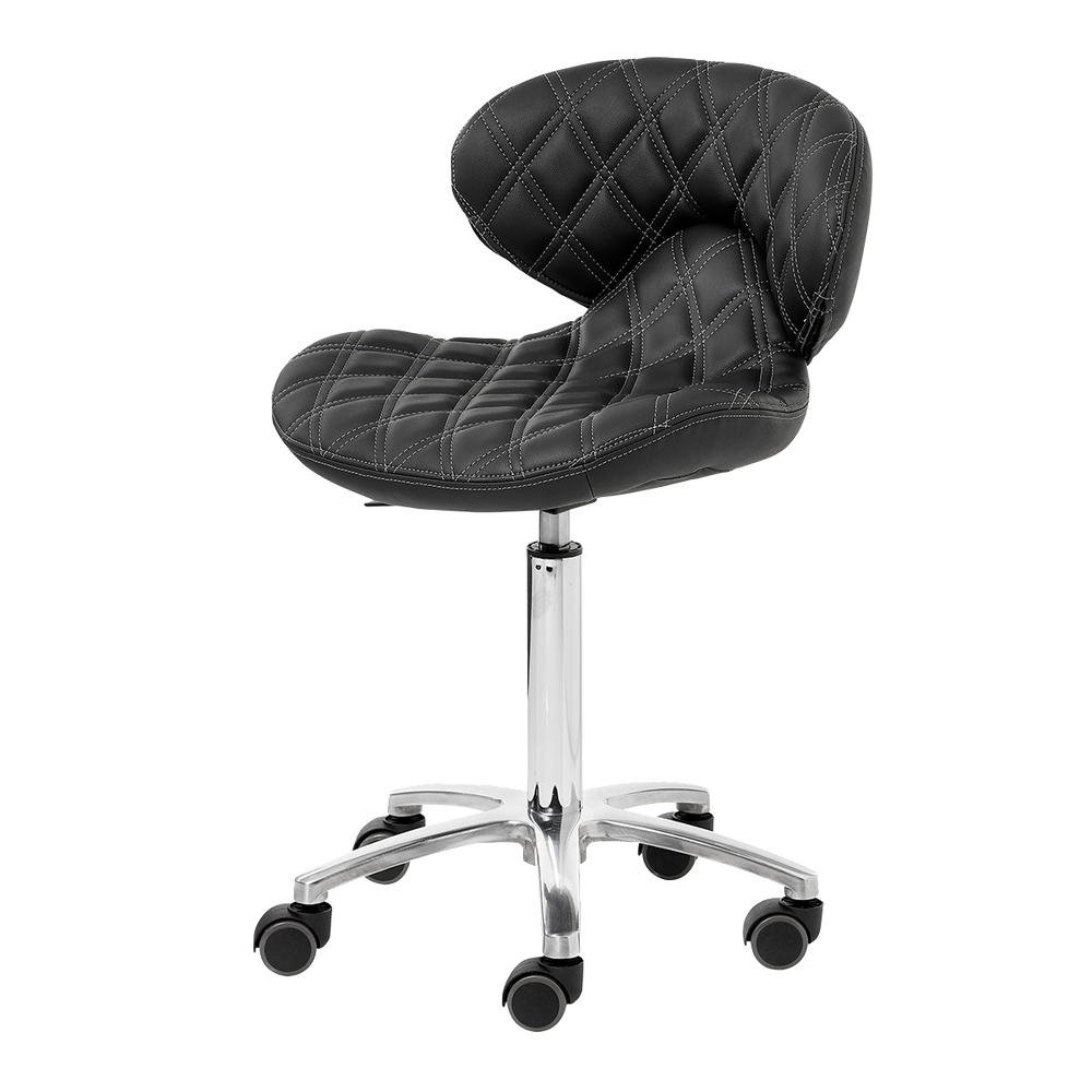 Lexi Pro Double Diamond Manicure Stool Black Whale Spa