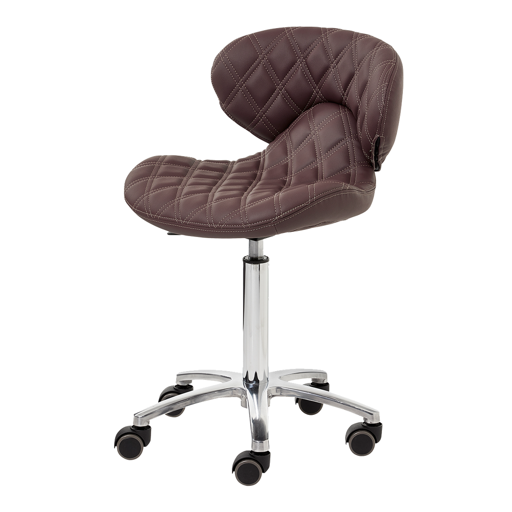 Lexi Pro Double Diamond Manicure Stool Chocolate Whale Spa
