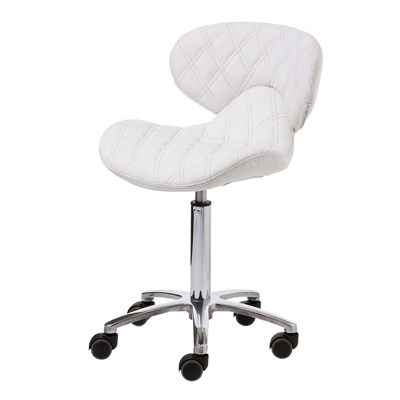 Lexi Pro Double Diamond Manicure Stool White Whale Spa