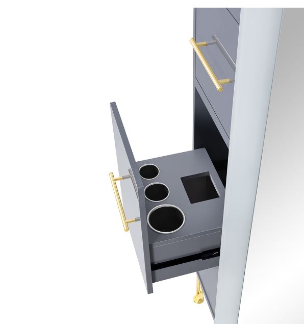 Magic II Single LED Lighted Styling Station Graphite Gray DIR