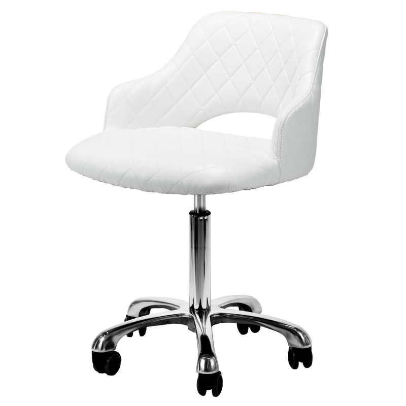 Gem Manicure Stool in White Whale Spa